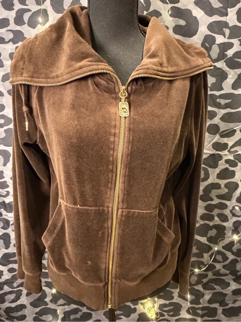 Michael Kors Brown Sweatshirt with Gold Logo